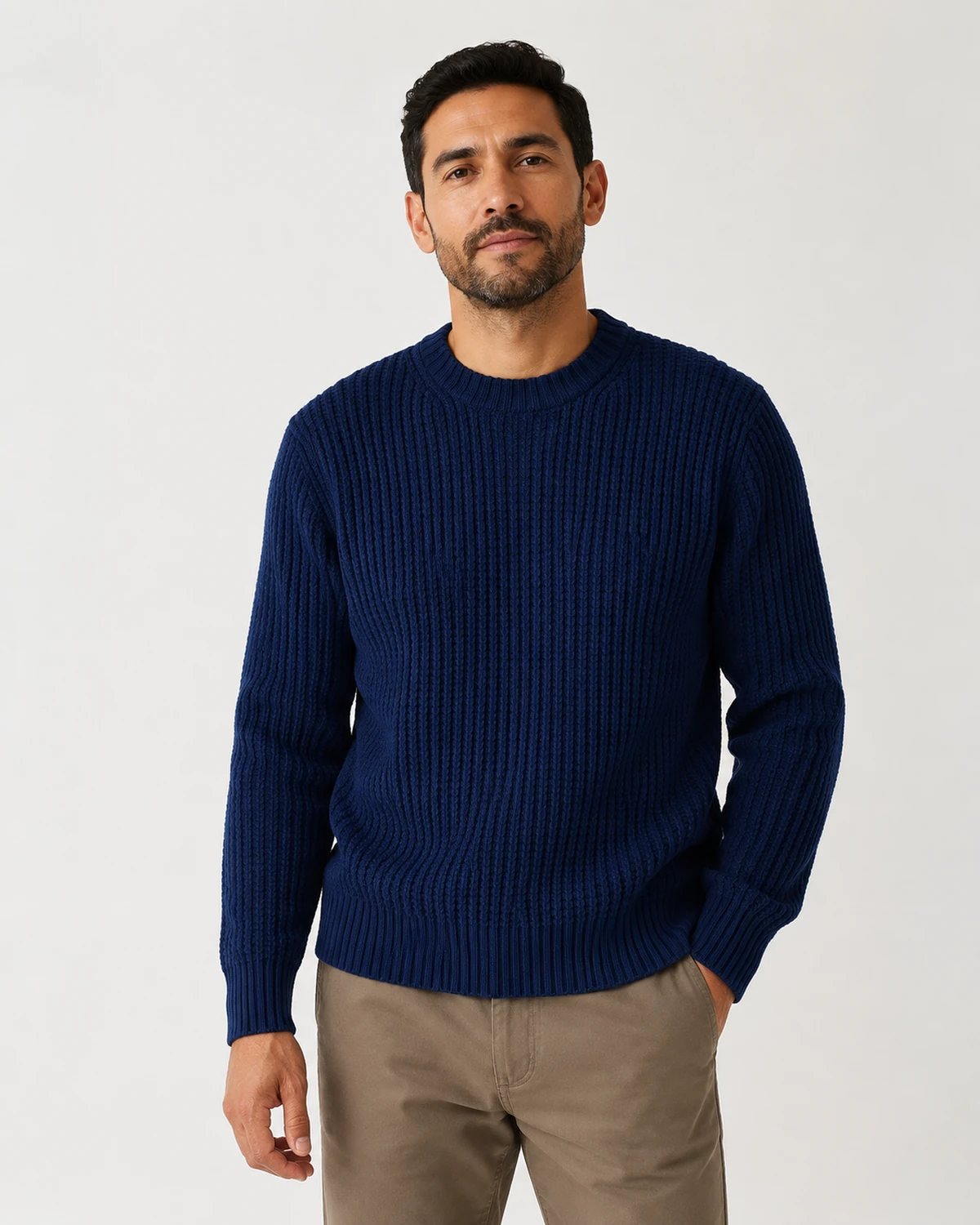 Ribbed Crewneck Sweater