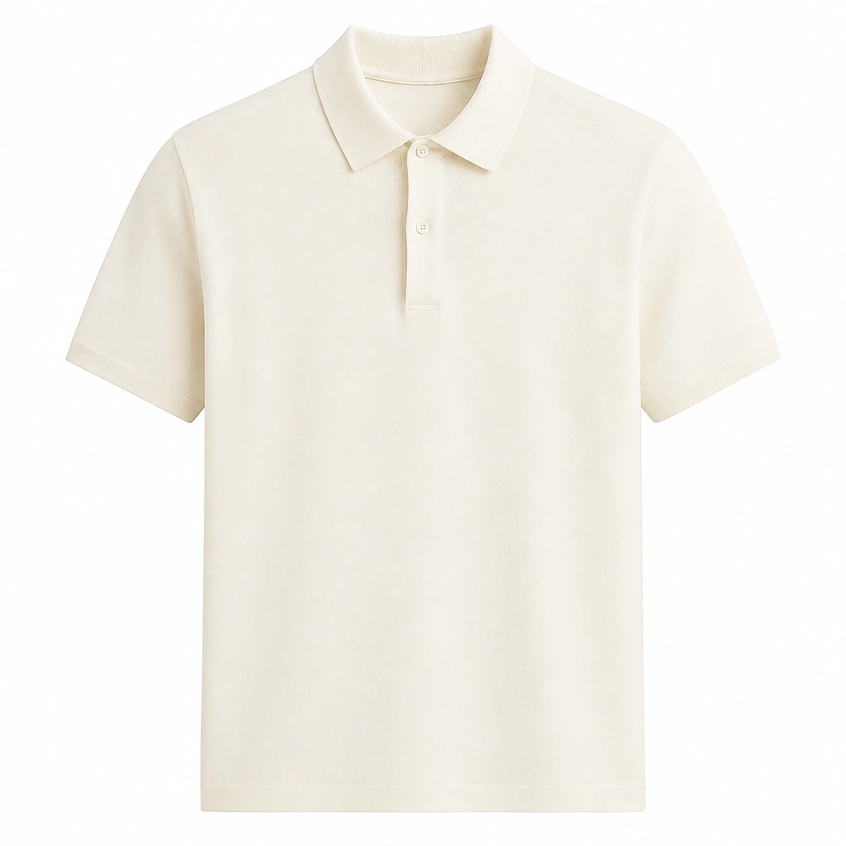 Polo-Collar Short-Sleeve Sweater