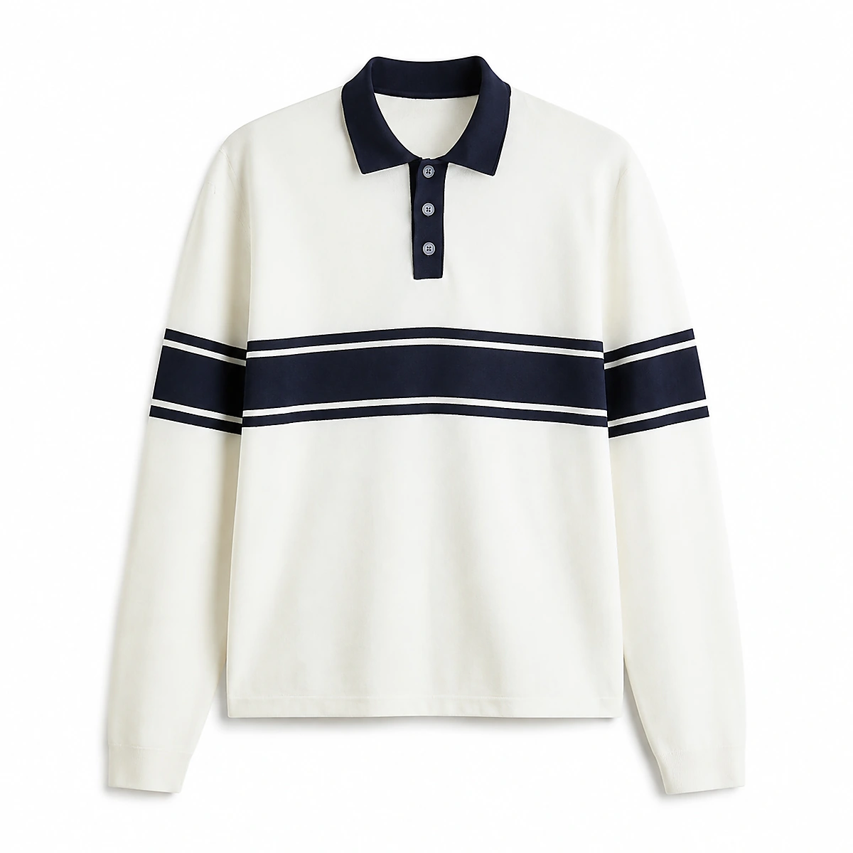 Striped Polo Sweater