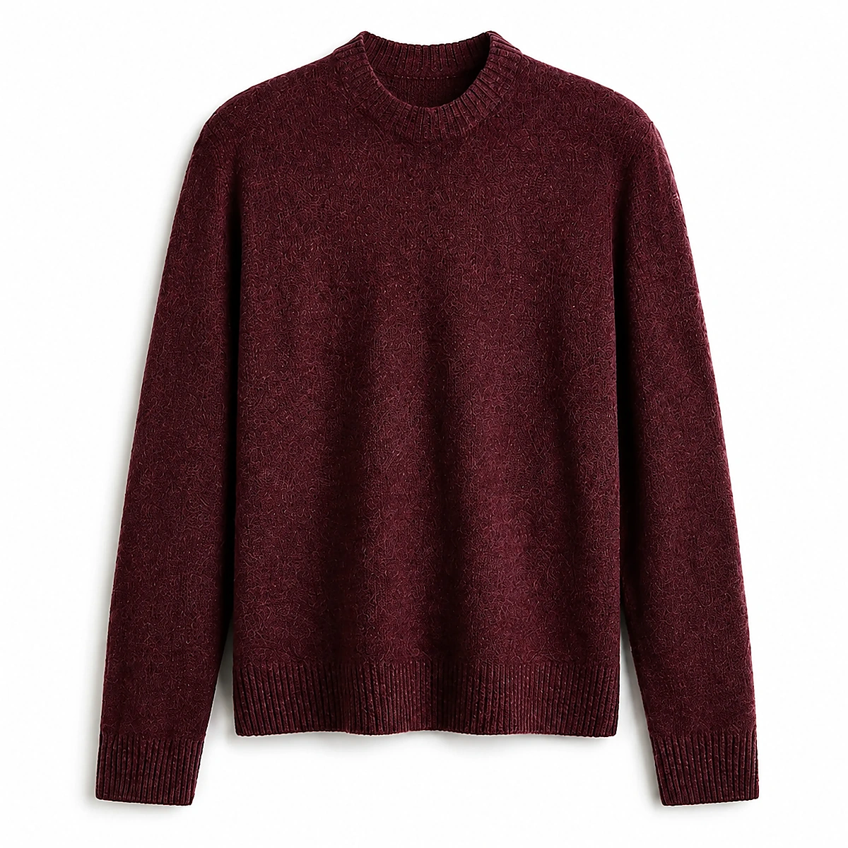 Brushed Burgundy Crewneck