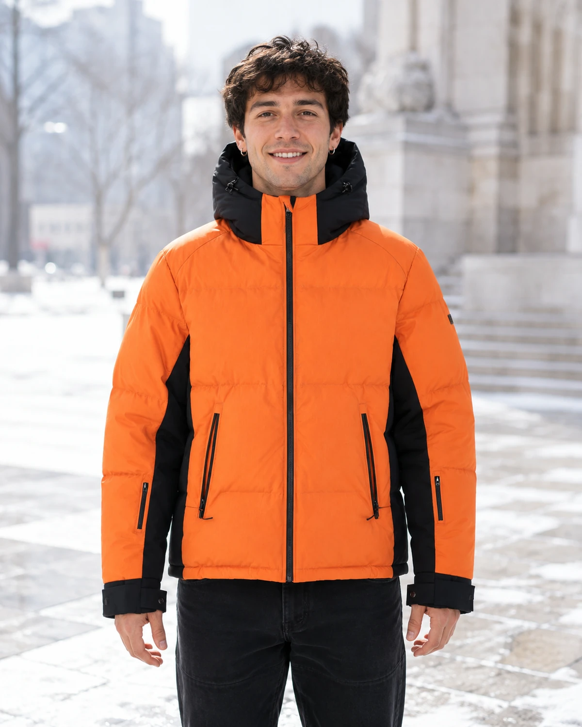 Colorblock Puffer Jacket