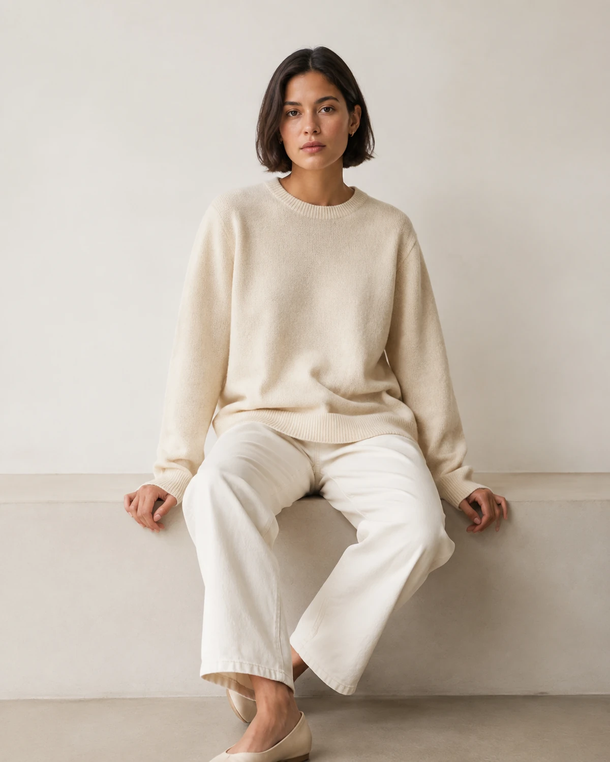 Relaxed Soft Crewneck Sweater