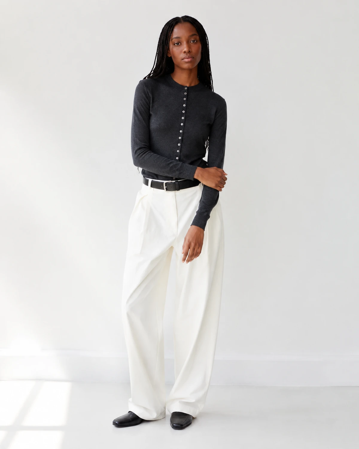 Button-Front Cardigan