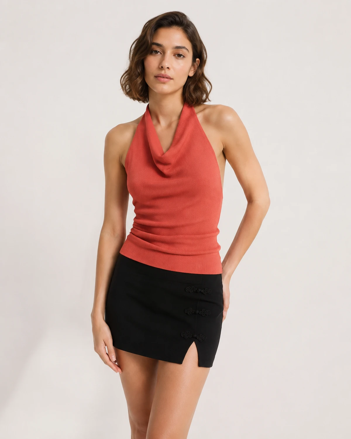 Draped Sleeveless Top