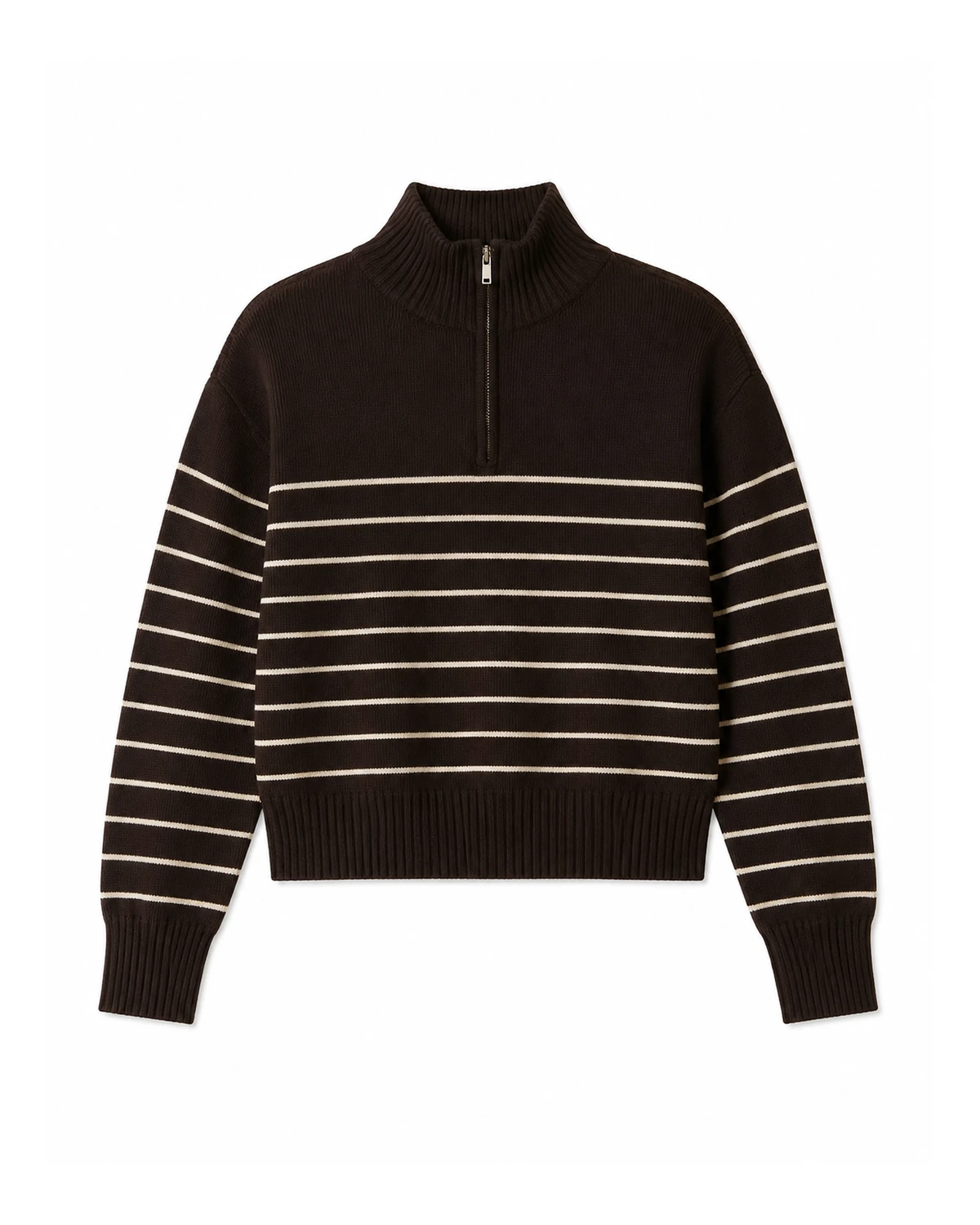 Striped Half-Zip Sweater