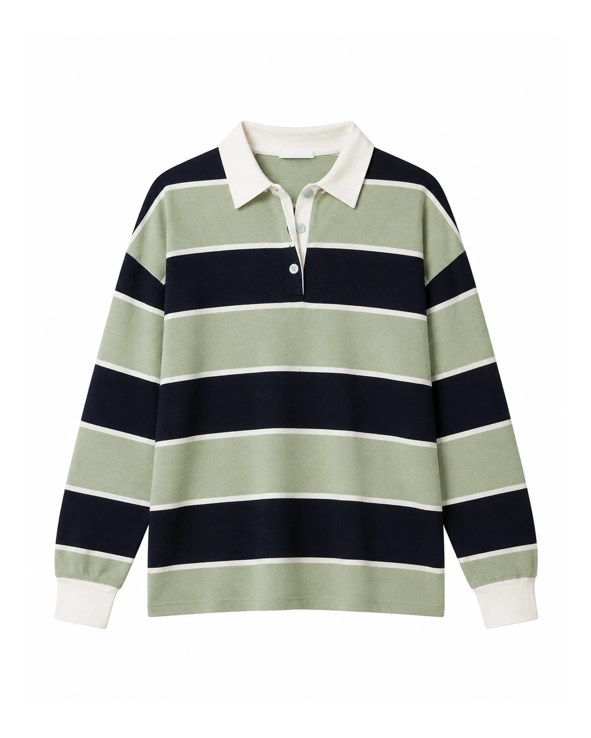 Oversized Stripe Polo Sweater