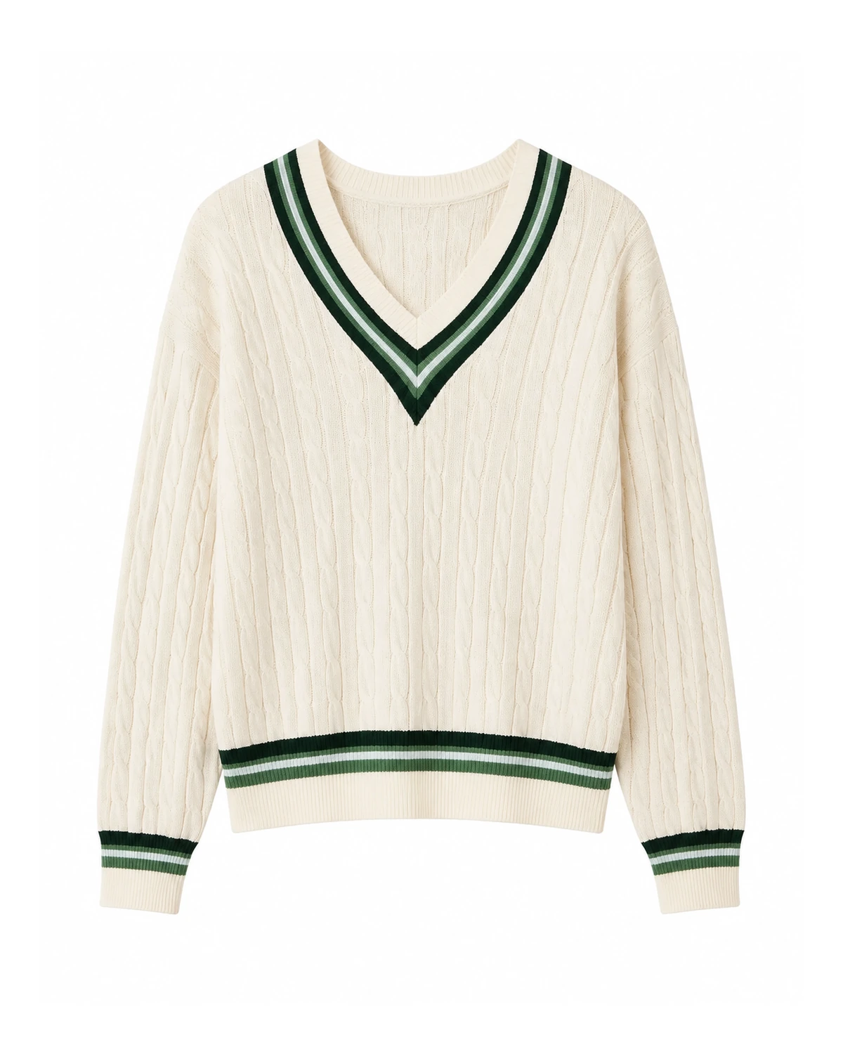 Contrast V-Neck Sweater