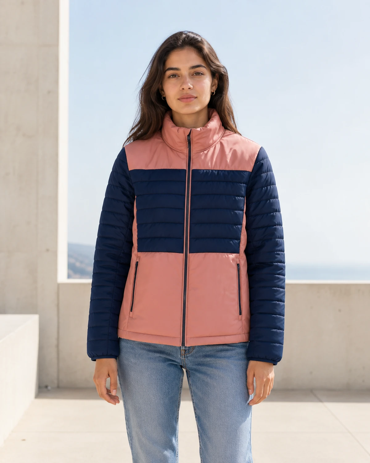 Colorblock Puffer Jacket