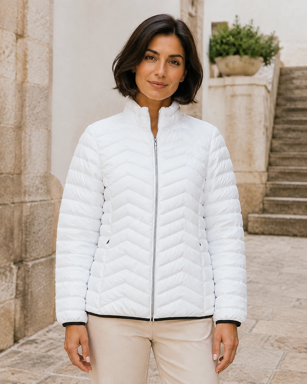 Chevron Quilted Jacket
