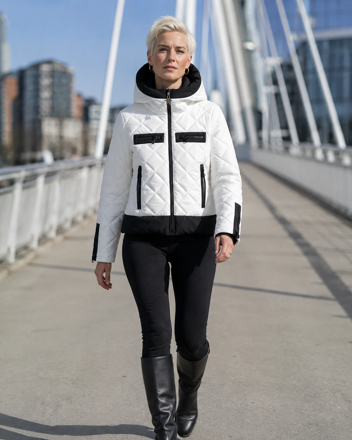 Contrast Hooded Jacket