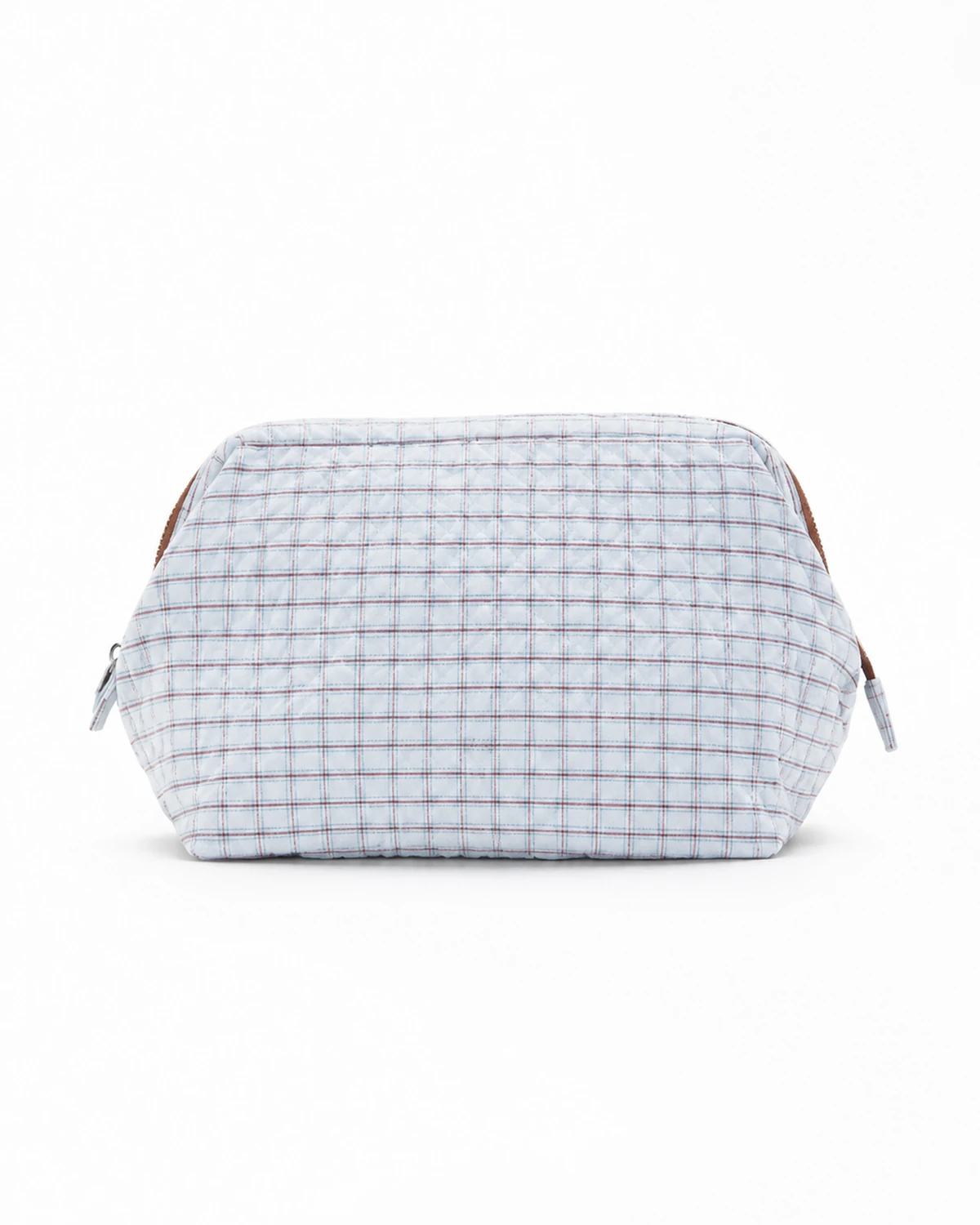 Pochette cosmétique à carreaux pâles