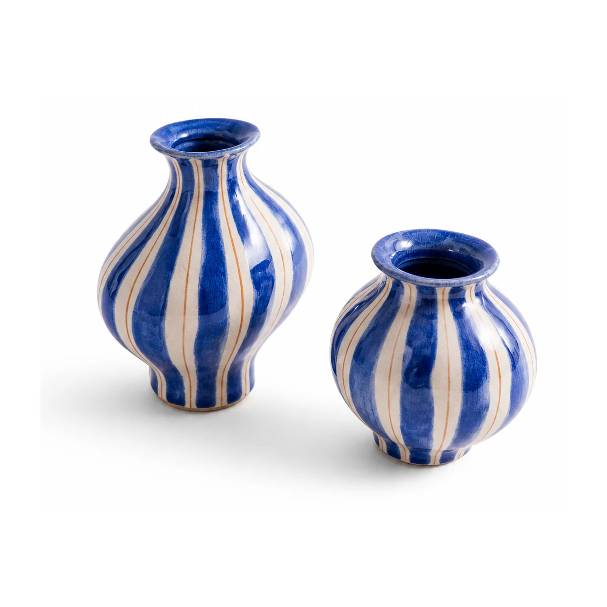 Par de vasos pintados à mão