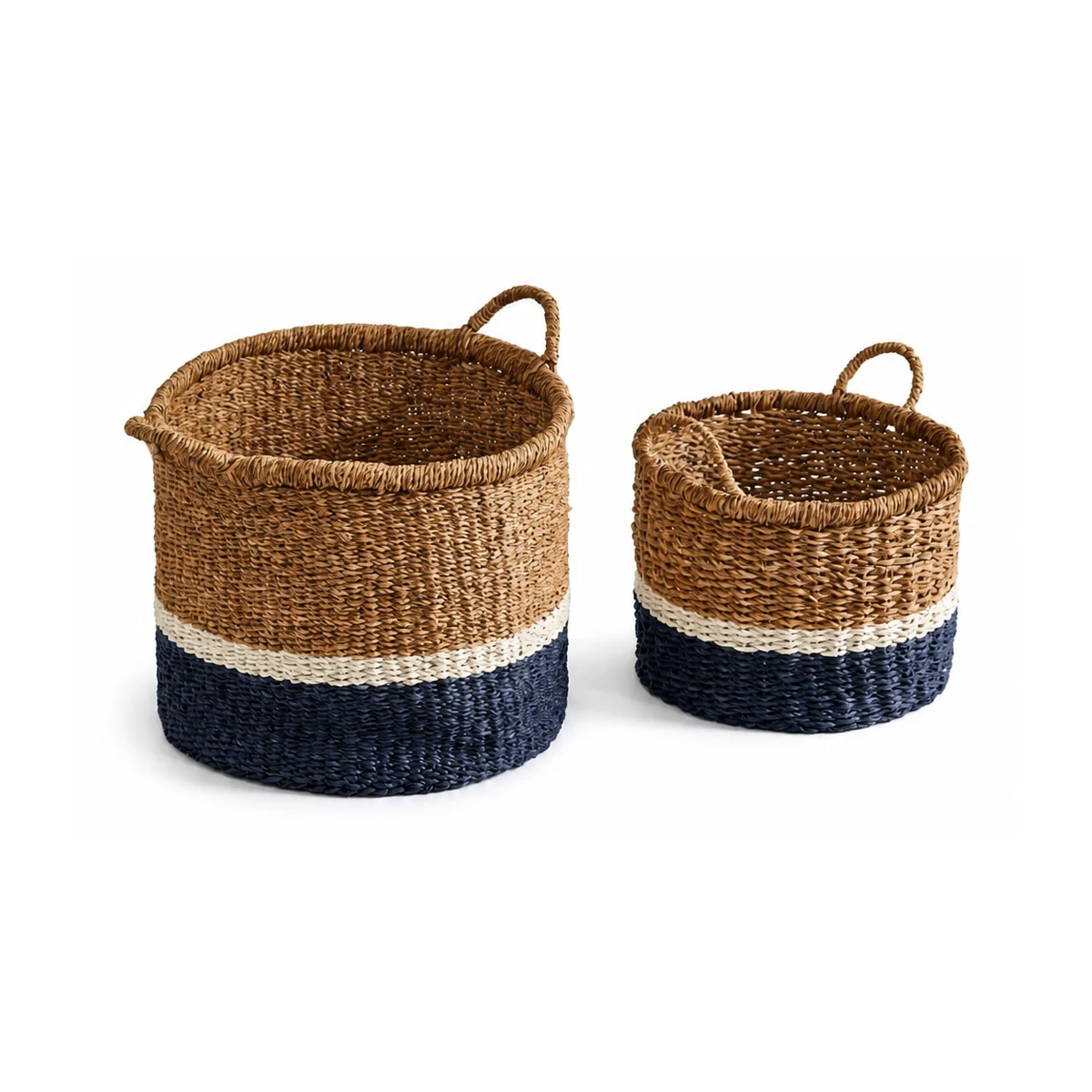 Conjunto de cestos tecidos