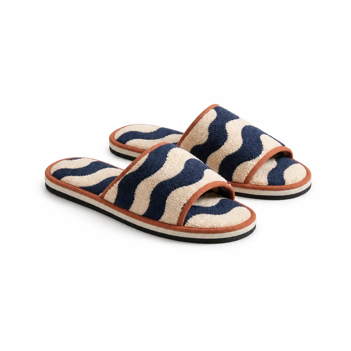 Pantufas com estampa abstrata