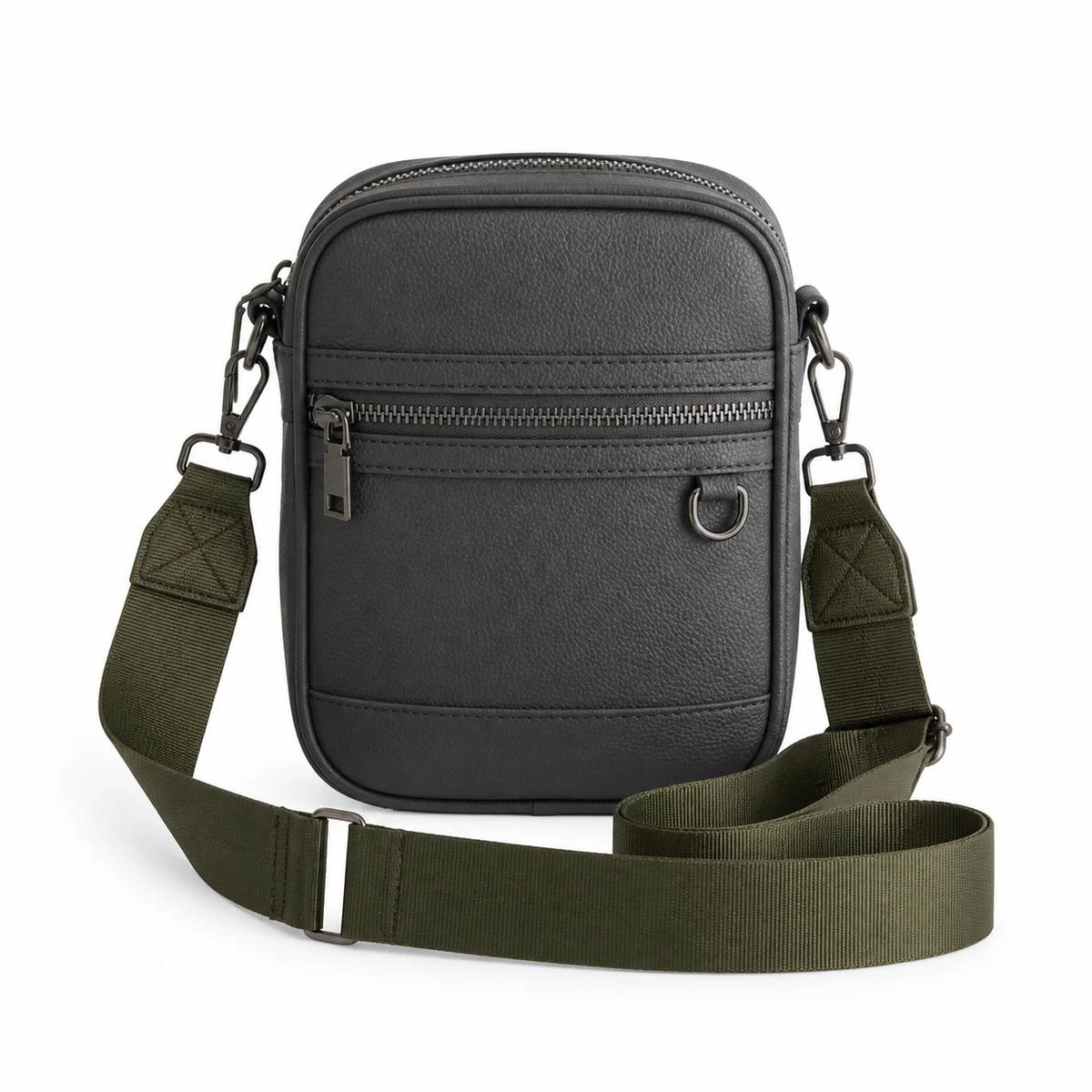 Kompakt koksgrå utility-crossbodytaske