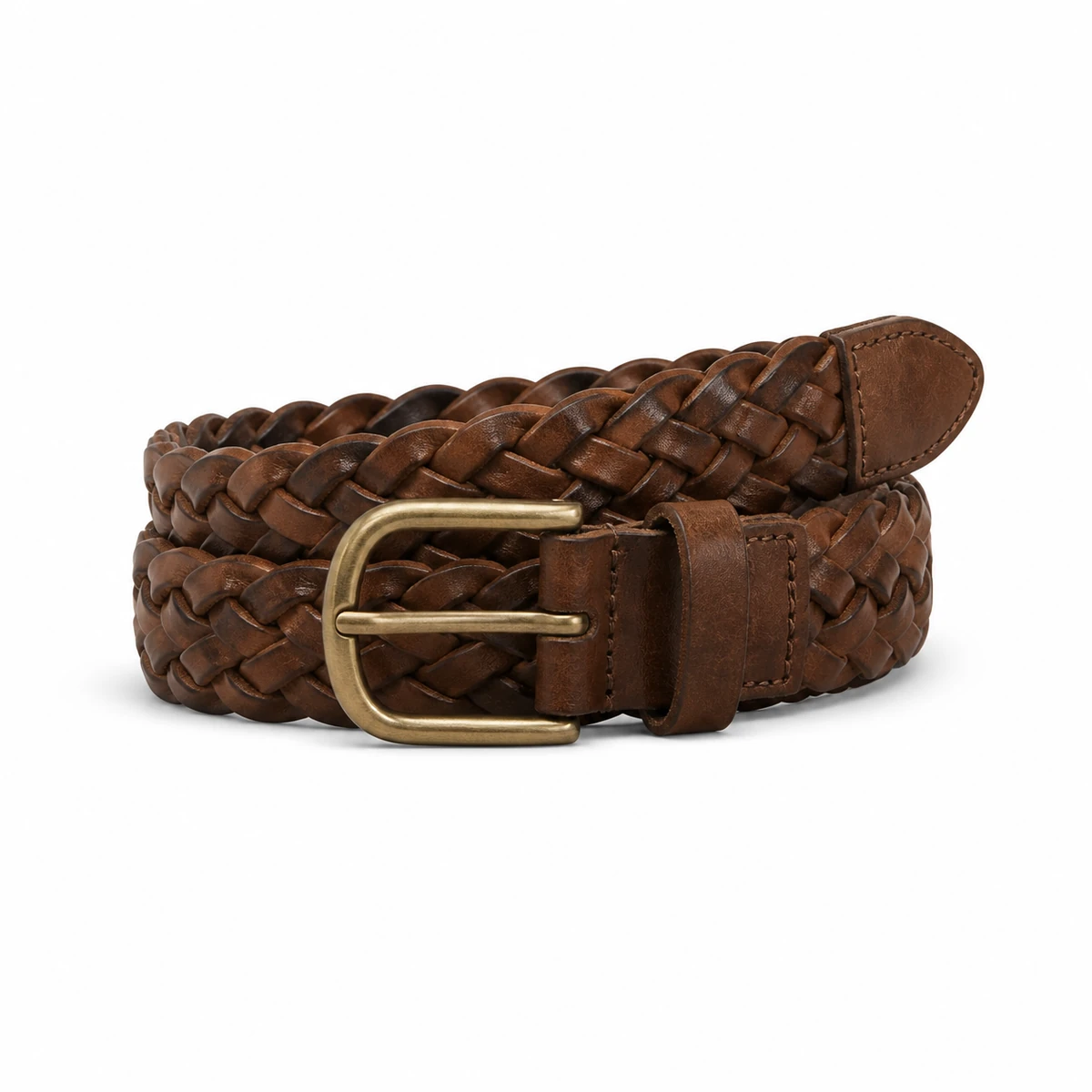 Brown Braided Belt