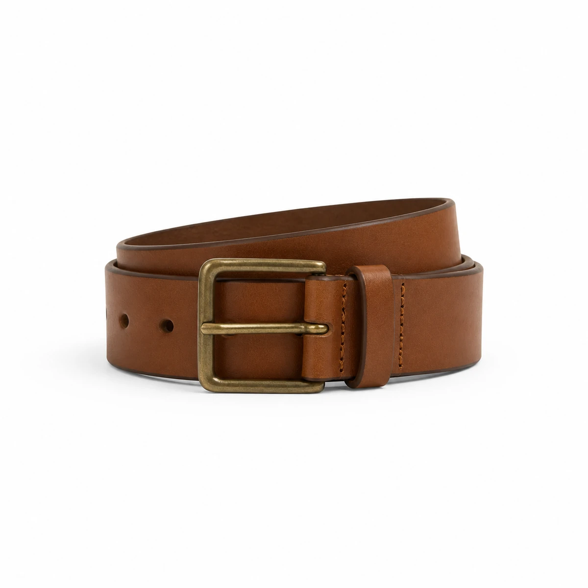 Tan Double-Buckle Belt