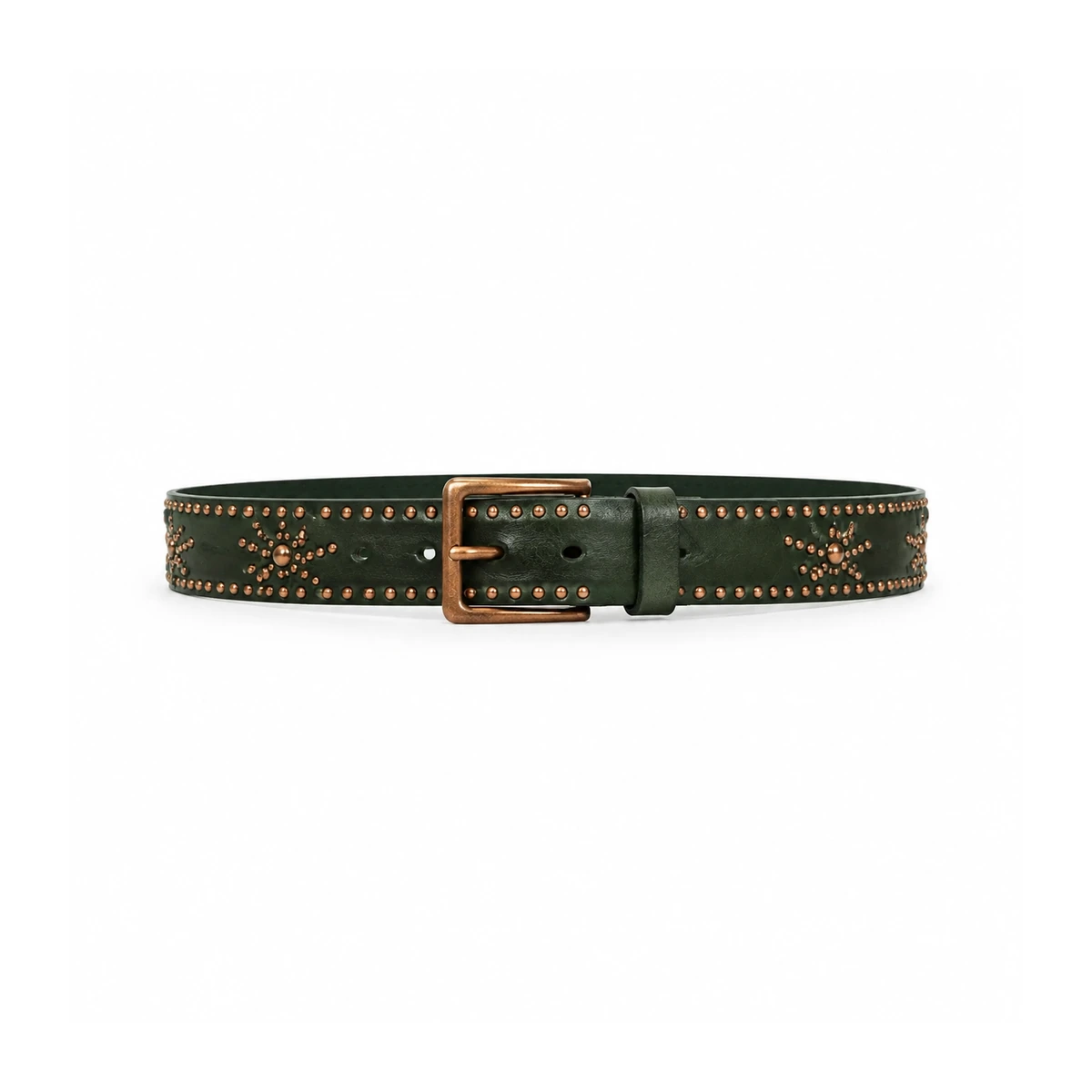 Forest Studded Leather Belt