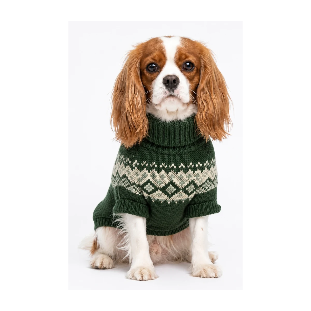Dzianinowy sweter dla psa w stylu nordyckim