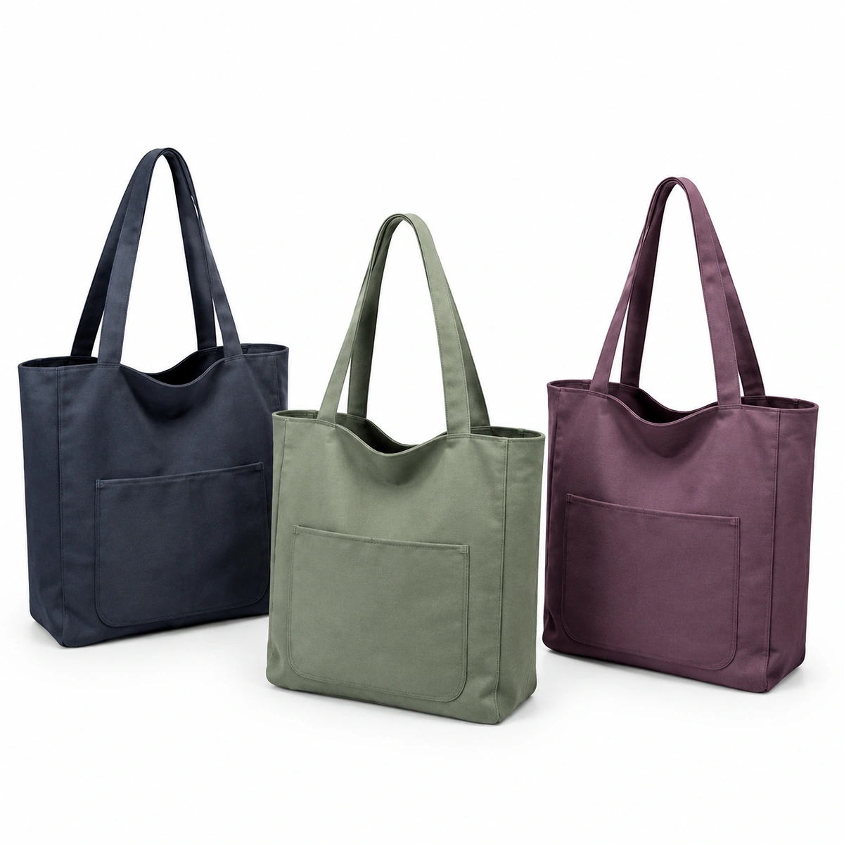 Conjunto de totes dobráveis recicladas
