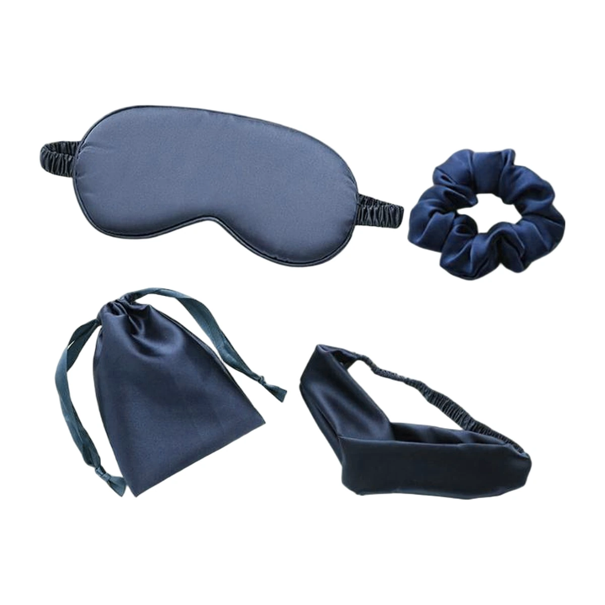 Conjunto de viagem com máscara de dormir de cetim violeta