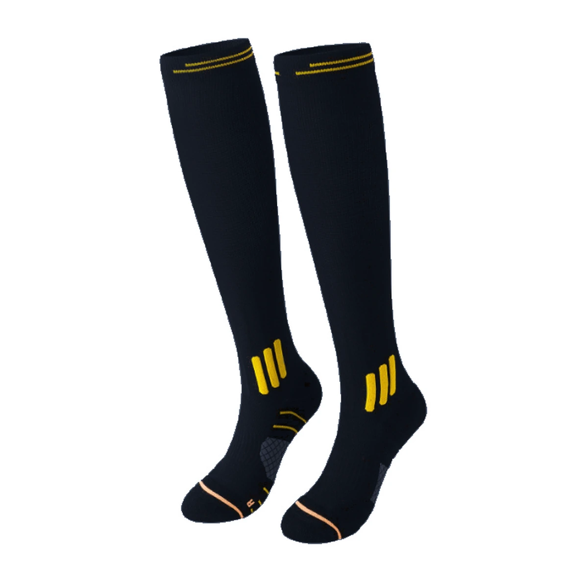 Conjunto de meias de compressão para viagem marinho e ferrugem